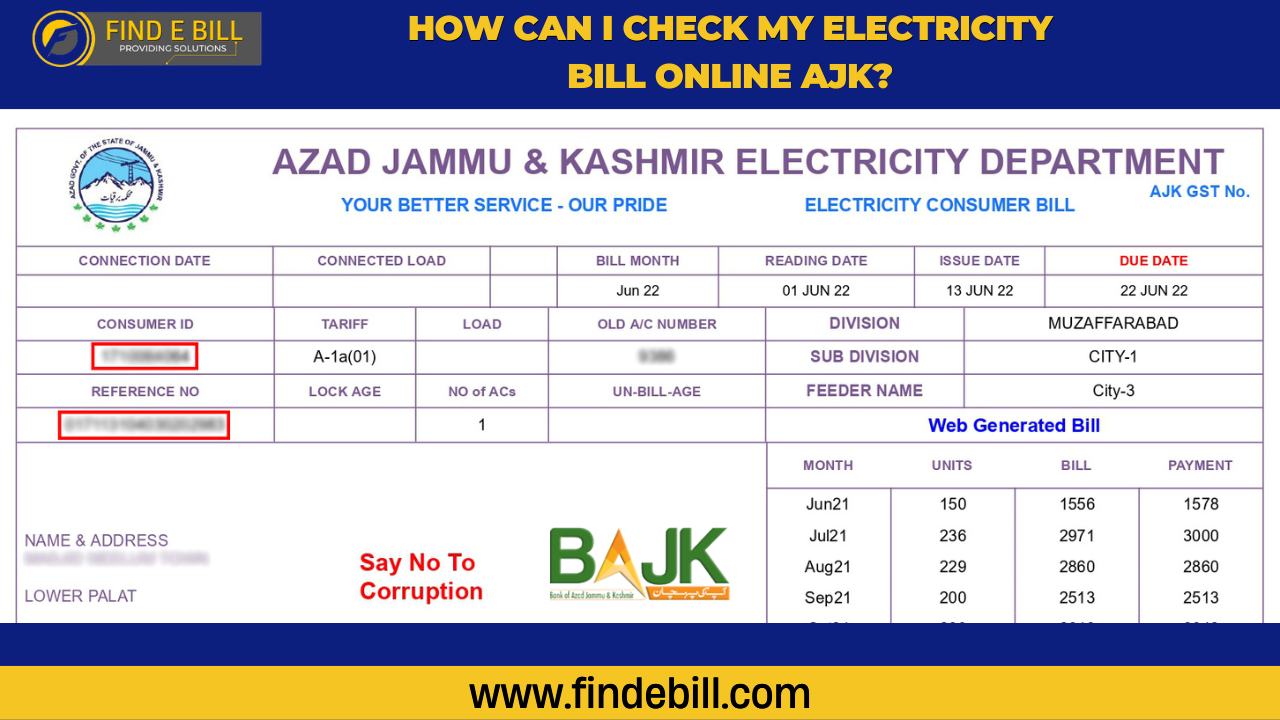 HOW CAN I CHECK MY ELECTRICITY BILL ONLINE AJK 