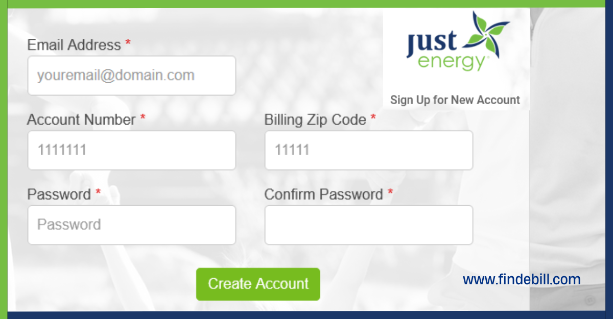 just energy sign up