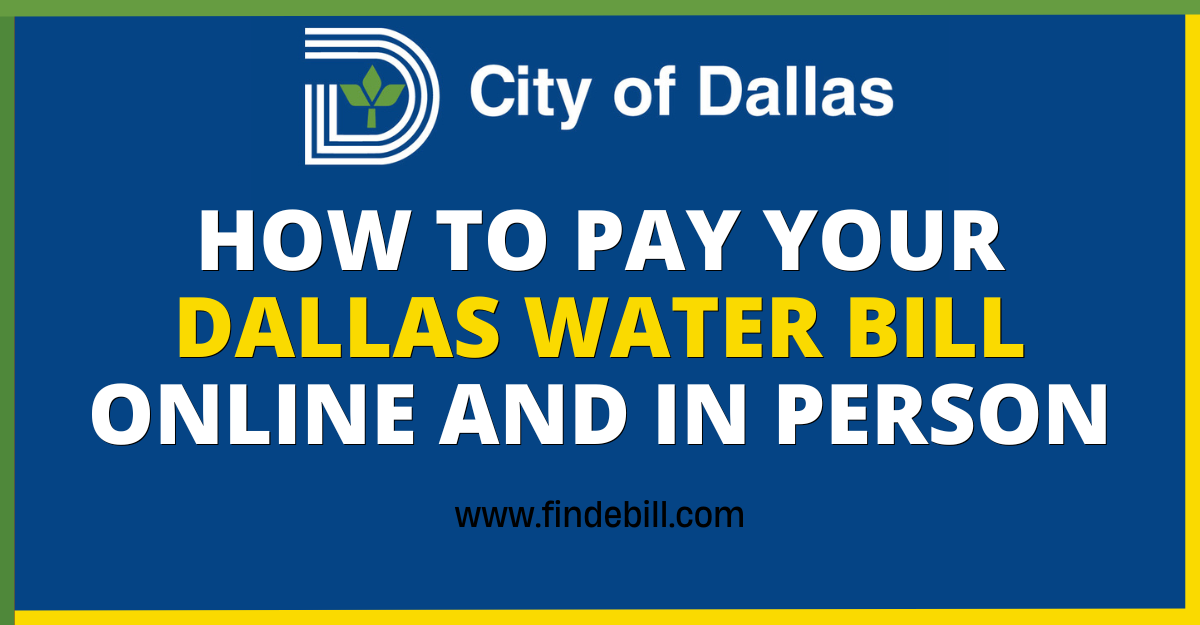Dallas Water Bill Online