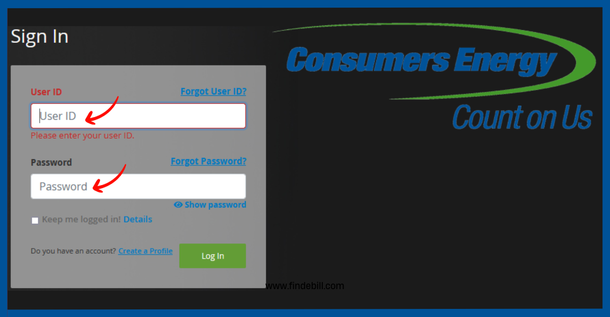 consumer energy login