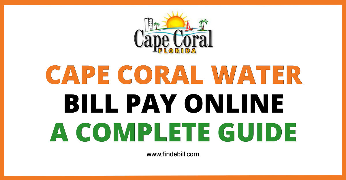Cape Coral Water Bill Pay