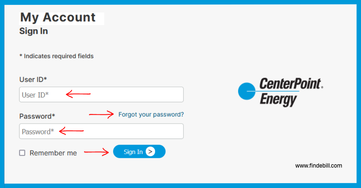 CenterPoint Energy Account login