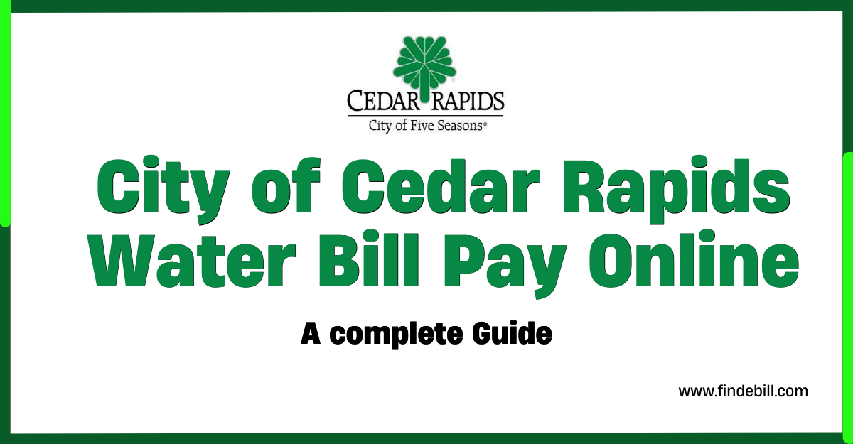 City of Cedar Rapids Water Bill Pay Online